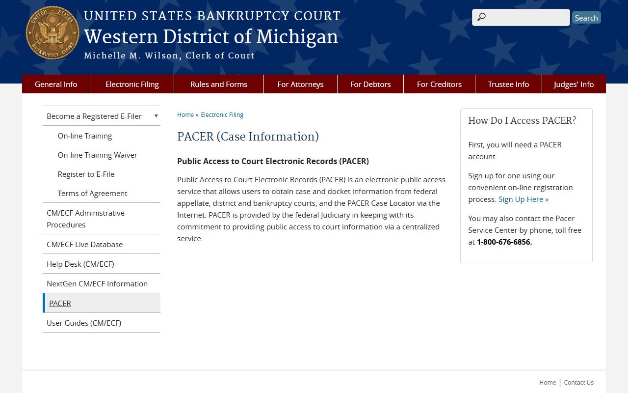 Keweenaw County bankruptcy court records case information and docket access