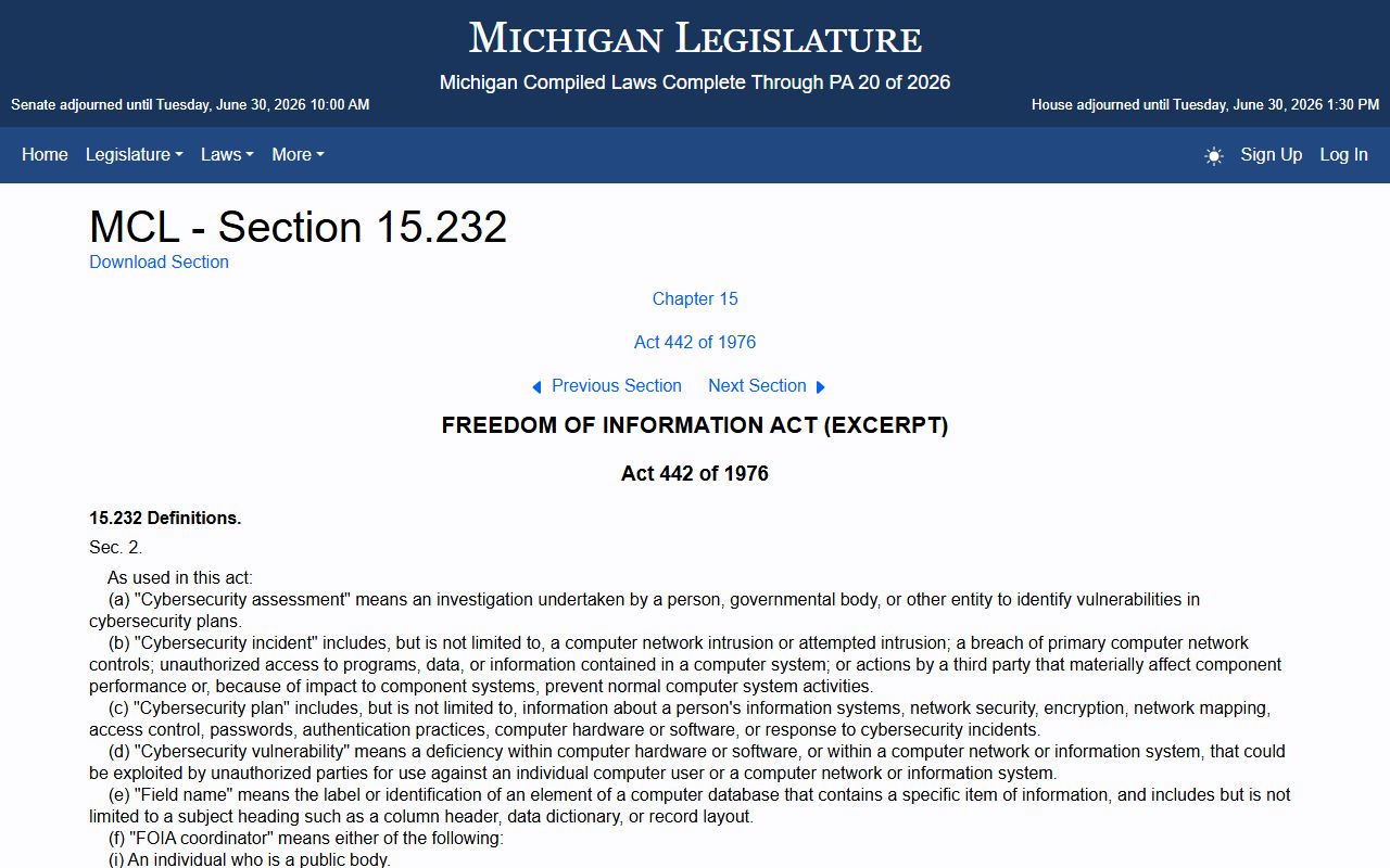 Keweenaw County court records and the register of actions under Michigan public-body definitions