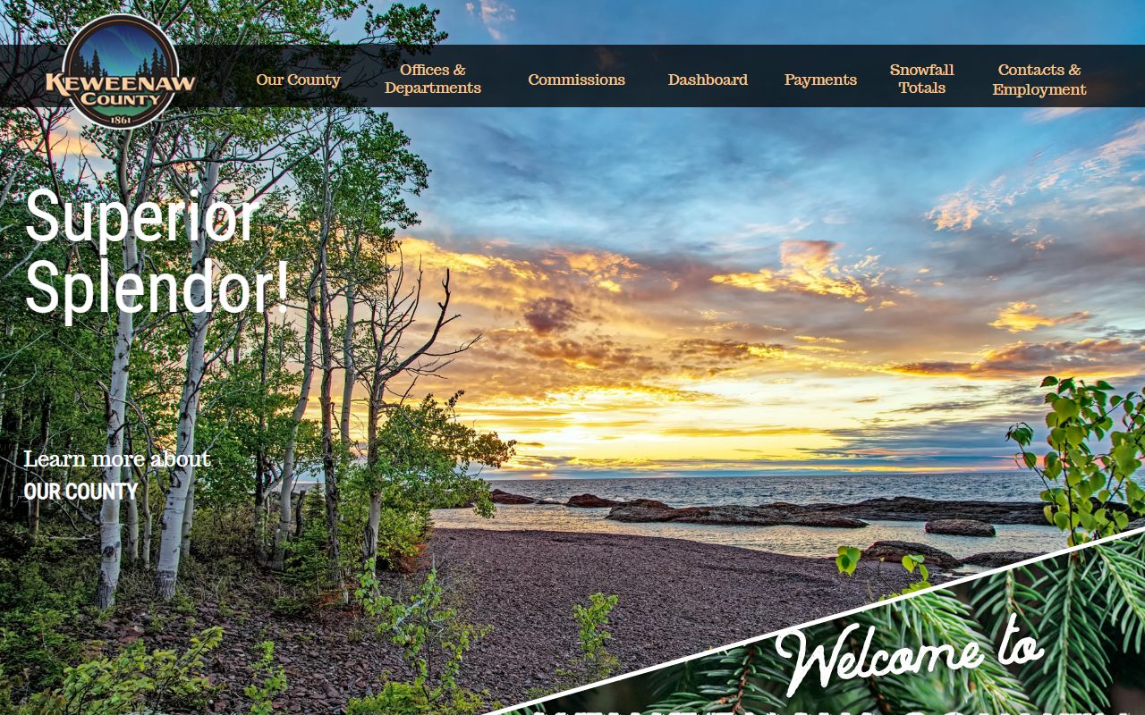 Keweenaw County court records access hub on the county website