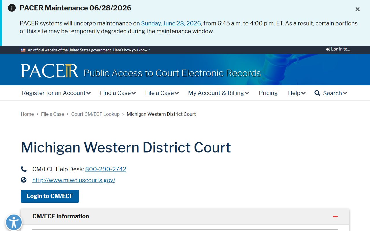 Keweenaw County federal warrant records access through the PACER court lookup